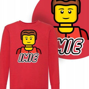 BLUZA Dziecięca LEGO Twoje IMIĘ WZORY MIX - 140 cm