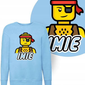 BLUZA Dziecięca LEGO Twoje IMIĘ WZORY MIX - 140 cm