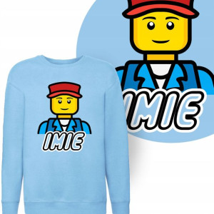 BLUZA Dziecięca LEGO Twoje IMIĘ WZORY MIX - 152 cm