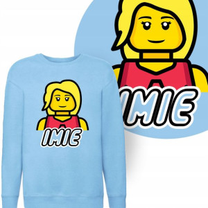 BLUZA Dziecięca LEGO Twoje IMIĘ WZORY MIX - 152 cm