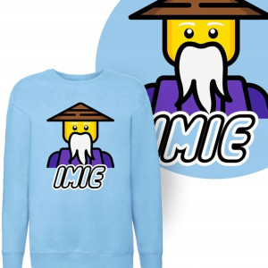 BLUZA Dziecięca LEGO Twoje IMIĘ WZORY MIX - 152 cm