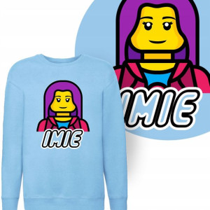 BLUZA Dziecięca LEGO Twoje IMIĘ WZORY MIX - 152 cm