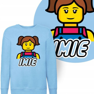 BLUZA Dziecięca LEGO Twoje IMIĘ WZORY MIX - 152 cm