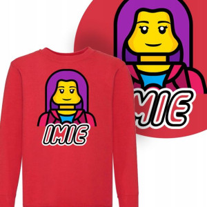 BLUZA Dziecięca LEGO Twoje IMIĘ WZORY MIX - 164 cm