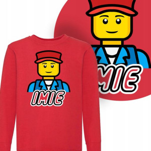 BLUZA Dziecięca LEGO Twoje IMIĘ WZORY MIX - 164 cm