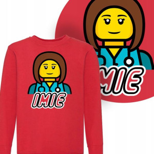 BLUZA Dziecięca LEGO Twoje IMIĘ WZORY MIX - 164 cm