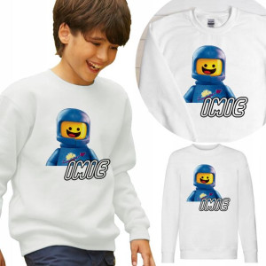 BLUZA Dziecięca LEGO Własne IMIĘ WZORY - 104 cm