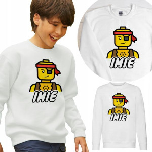 BLUZA Dziecięca LEGO Własne IMIĘ WZORY - 104 cm