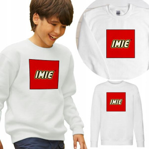 BLUZA Dziecięca LEGO Własne IMIĘ WZORY - 116 cm