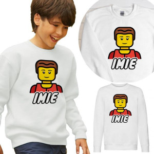 BLUZA Dziecięca LEGO Własne IMIĘ WZORY - 116 cm