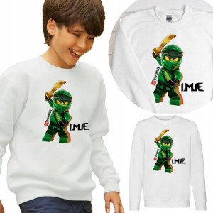 BLUZA Dziecięca LEGO Własne IMIĘ WZORY - 116 cm