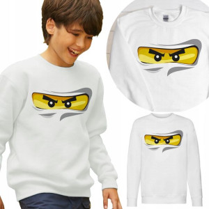 BLUZA Dziecięca LEGO Własne IMIĘ WZORY - 128 cm
