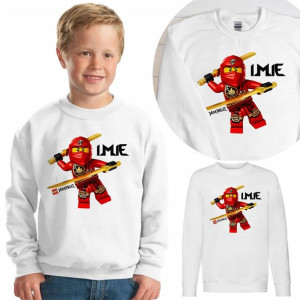 BLUZA Dziecięca LEGO Własne IMIĘ WZORY - 152 cm