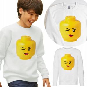 BLUZA Dziecięca LEGO Własne IMIĘ WZORY - 152 cm