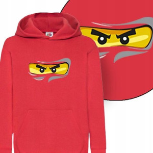 BLUZA z KAPTUREM Twoje IMIĘ LEGO Wzory - 152 cm