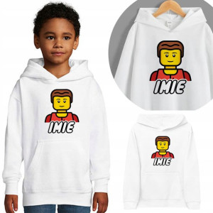 DZIECIĘCA BLUZA Kaptur Imię LEGO Wzory - 152 cm
