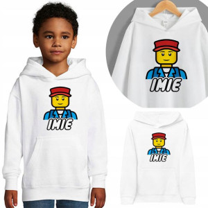 DZIECIĘCA BLUZA Kaptur LEGO Imię Wzory - 152 cm
