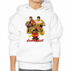 Dziecięca Bluza Z Kapturem Cobra Kai Wzory - 152cm