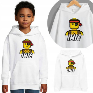 Dziecięca Bluza Z Kapturem Lego Imię Mix - 128 Cm