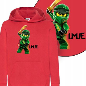 Dziecięca Bluza Z Kapturem Lego Imię Mix - 128 Cm