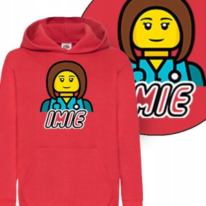 Dziecięca Bluza Z Kapturem Lego Imię Mix - 140 Cm