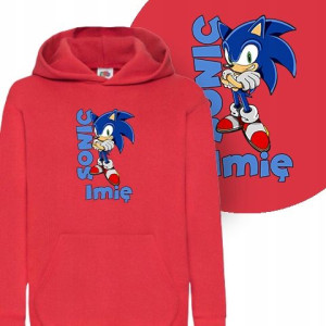 Dziecięca Bluza Z Kapturem Sonic Własne Imię - 116