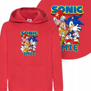 Dziecięca Bluza Z Kapturem Sonic Własne Imię - 116