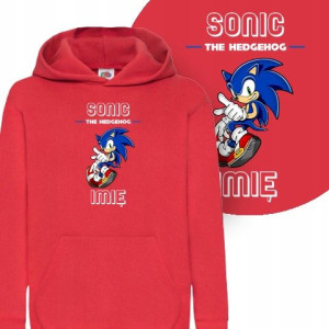 Dziecięca Bluza Z Kapturem Sonic Własne Imię - 140