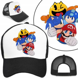 CZAPKA z DASZKIEM dla DZIECI SONIC Mario MiX Wzory