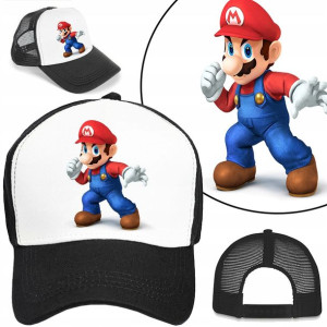 CZAPKA z DASZKIEM dla DZIECI SUPER MARIO Wzory