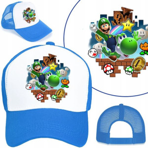 CZAPKA z DASZKIEM dla DZIECI SUPER MARIO Wzory