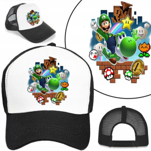 CZAPKA z DASZKIEM dla DZIECI SUPER MARIO Wzory