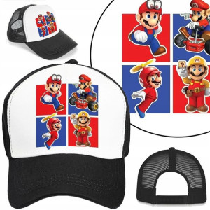 CZAPKA z DASZKIEM dla DZIECI SUPER MARIO Wzory
