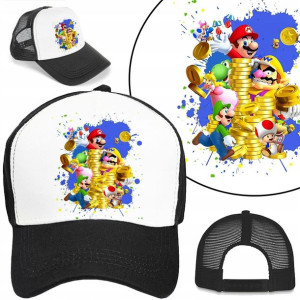 CZAPKA z DASZKIEM dla DZIECI SUPER MARIO Wzory