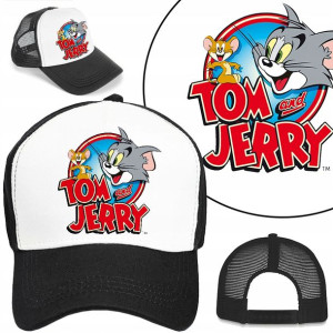 CZAPKA z DASZKIEM dla DZIECI TOM i JERRY MiX Wzory