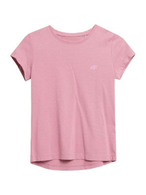 Koszulka T-shirt gładki dziewczęcy TTSHF279 róż