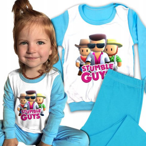 Komplet PIŻAMA + Spodnie STUMBLE GUYS Wzory 98 cm