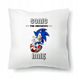 PODUSZKA 40x40 Twoje IMIĘ SONIC Wiele WZORÓW