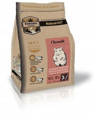 Certech Natural-Vit Korona Natury Chomik 750 g - pełnoziarnisty  pokarm dla