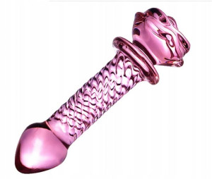 Śliczne Szklane Dildo, Korek Analny Róża