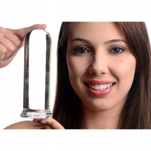 Idealnie Gładkie Szklane Dildo, Duży Plug