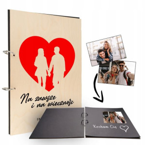 ALBUM Personalizowany Drewniany WALENTYNKI Wzory