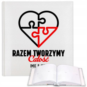 ALBUM SZYTY Skóra Prezent na WALENTYNKI Imię Wzory