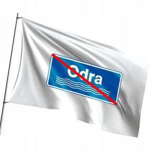 FLAGA 80x50 na PROTEST Zatrucie ODRY MiX WZORÓW