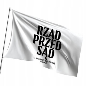 FLAGA 80x50 na PROTEST Zatrucie ODRY MiX WZORÓW