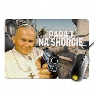 GAMINGOWA PODKŁADKA pod Mysz PAPIEŻ Dużo Wzorów