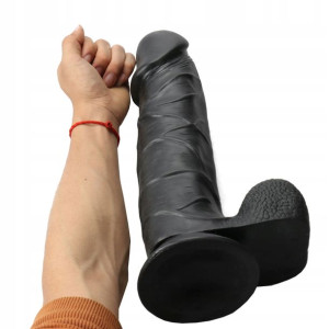Gigantyczne Czarne Dildo 38cm, Ogromny Penis