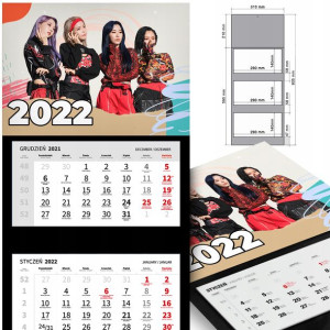 KALENDARZ 2023 Trójdzielny dla fana Korean POP MiX