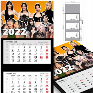 KALENDARZ 2023 Trójdzielny dla Fana BLACKPINK MiX