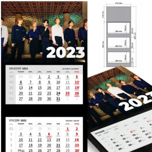 KALENDARZ 2023 Trójdzielny K-POP dla fana WZORY